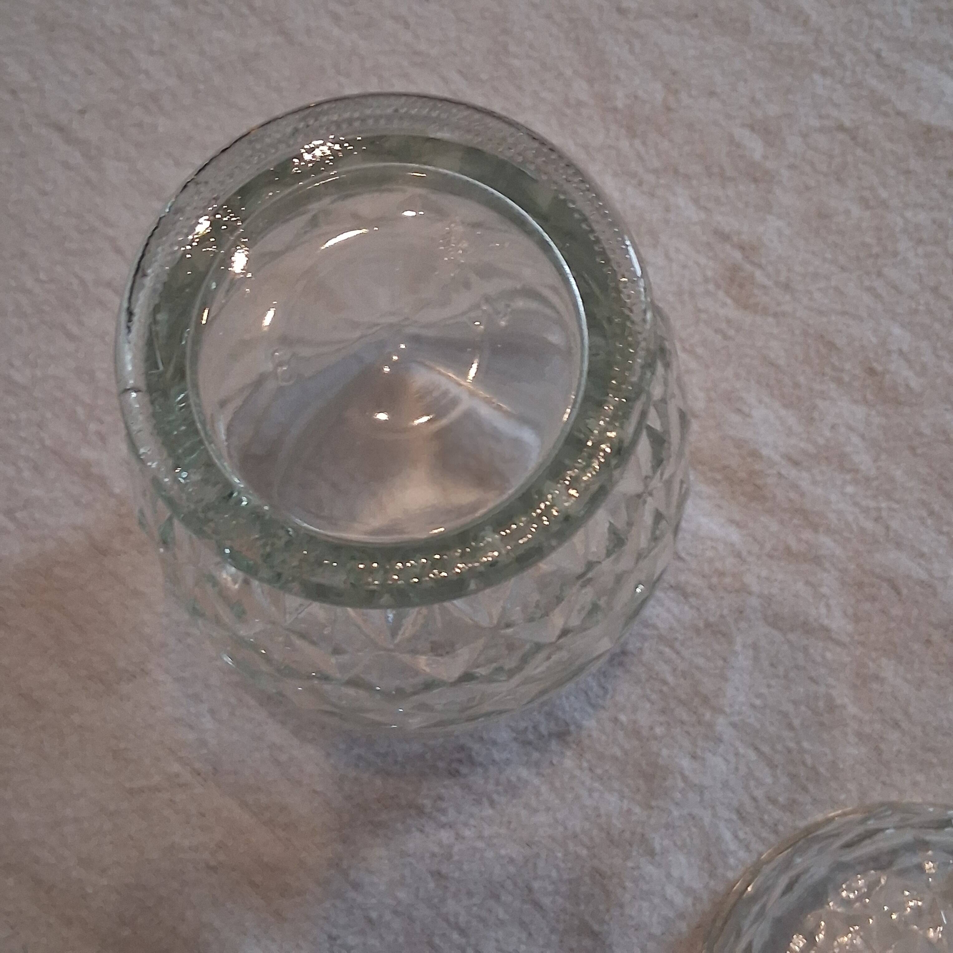 Joli sucrier en verre épais transparent en très bon état