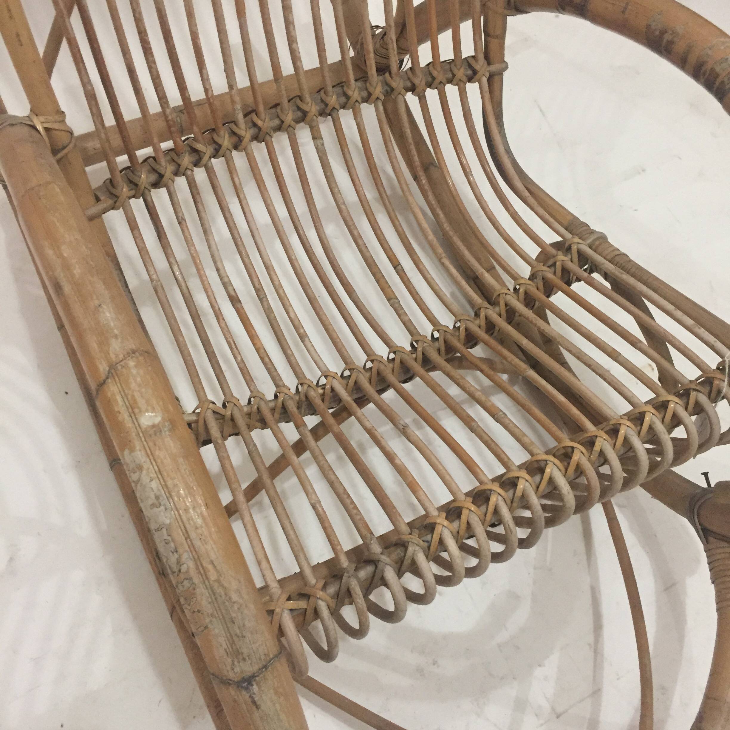Rattan Rocking Chair by Nohe Noordwolde