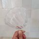 8 small shell-shaped ramekins in transparent glass