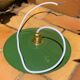 Suspension in green and white vintage enamelled sheet metal diameter 24 cm