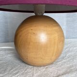 Lampe boule vintage en bois