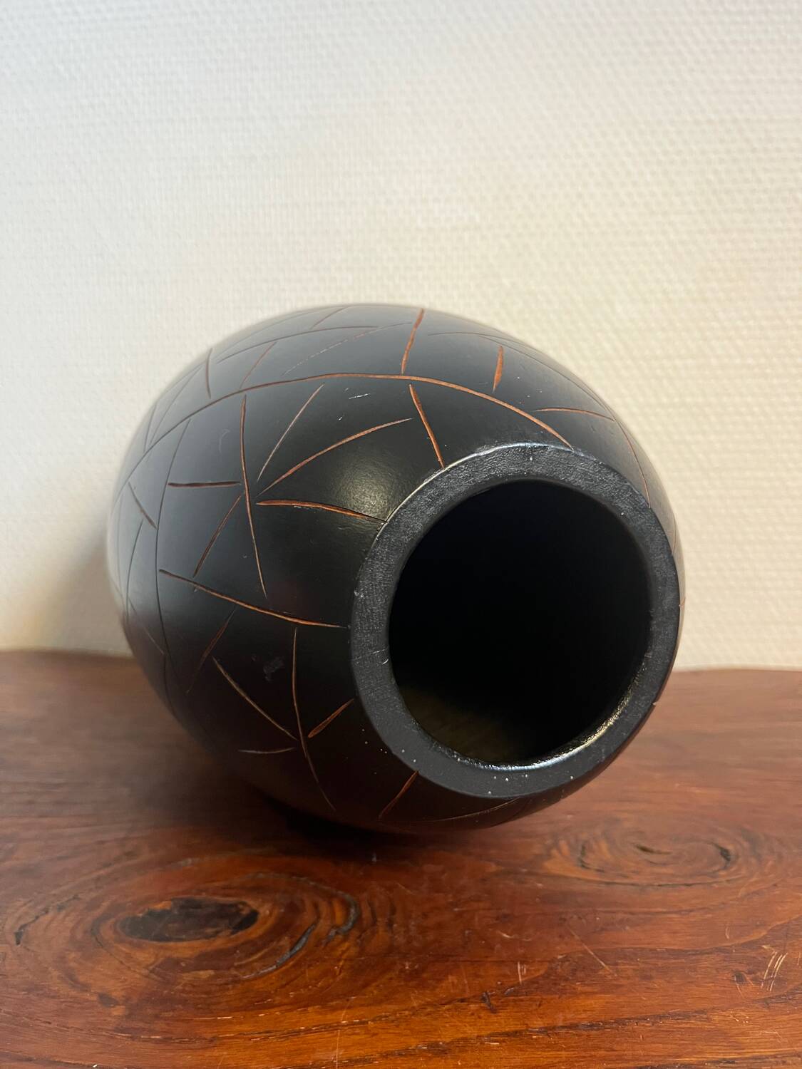 Exotic wood vase