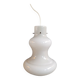 Vintage pendant light in two-layered grey/white glass