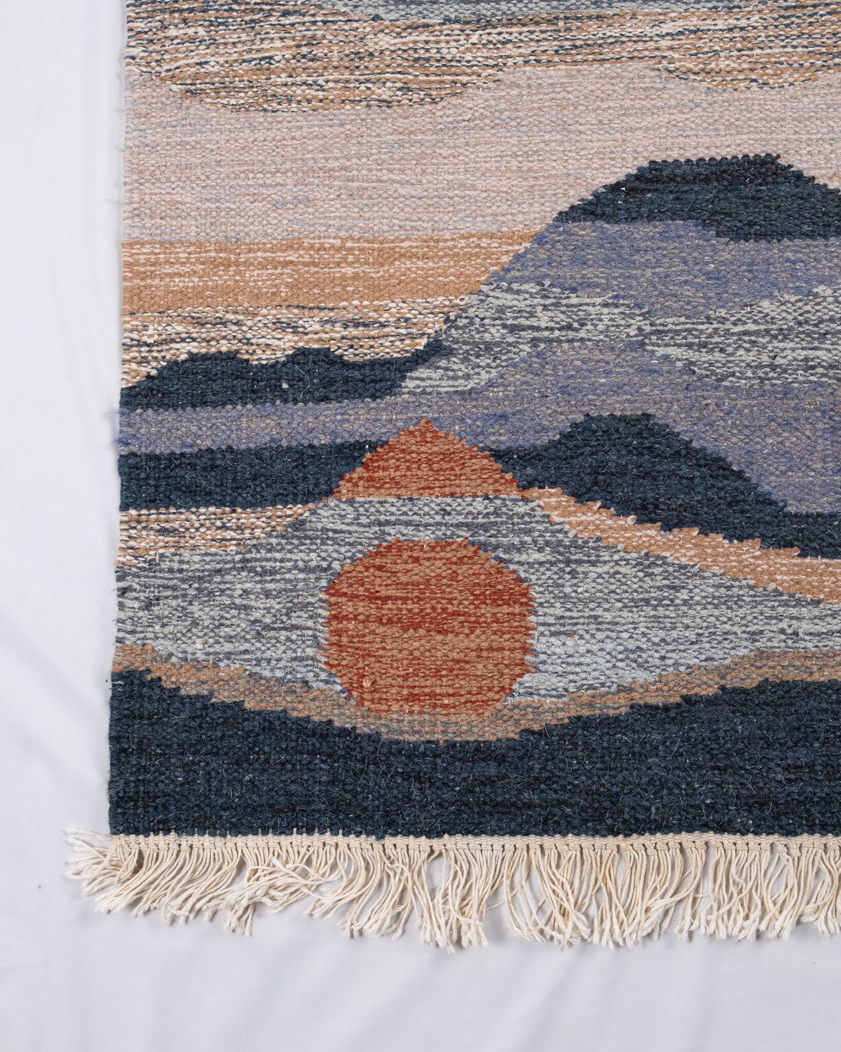 Pair of kilims or tapestries in a modern style, Central Asia, late 20th century.