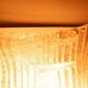 Space age curved glass ceiling light, vintage glass wall lamp.