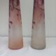 Pair of frosted ruby glass Legras vases