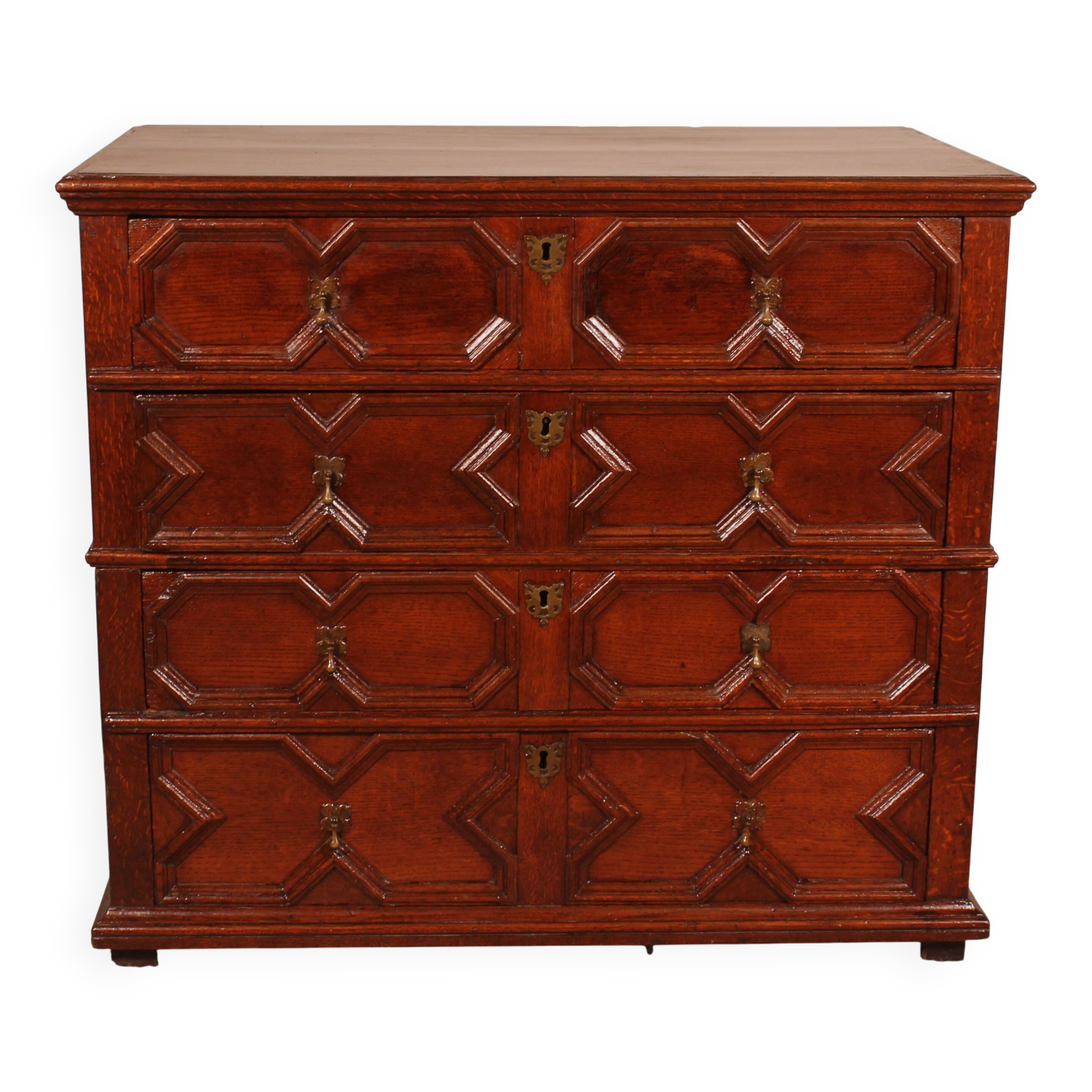 Jacobean Oak Commode 17th Century