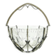 Sugar bowl, postmodernism, glass, silver-plated brass, HEFRA, Poland, 1970s