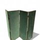 Vintage 1970s screen – Green velvet upholstery with studs on both sides