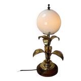 VINTAGE HIGH TABLE LAMP WITH “GOLDEN” PALM TREES, HANS KÖGL STYLE