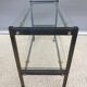Vintage 1960s metal and glass rolling table