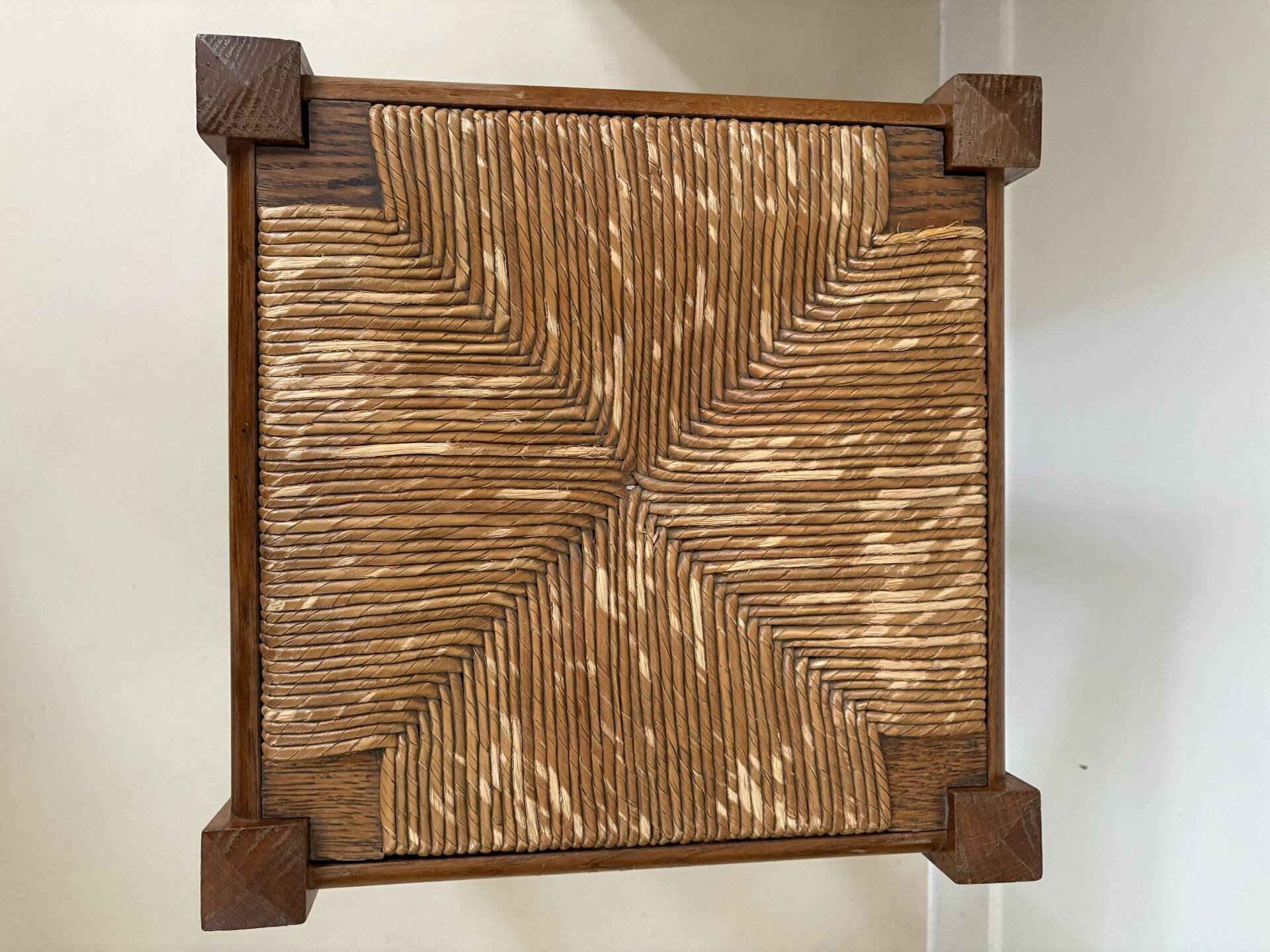 Solid oak stool