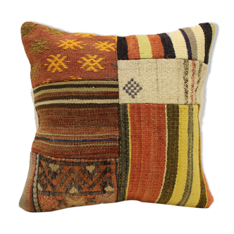 Pechwork pillow, cushion cover 45x45 cm