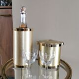 Refresher set and golden ice bucket