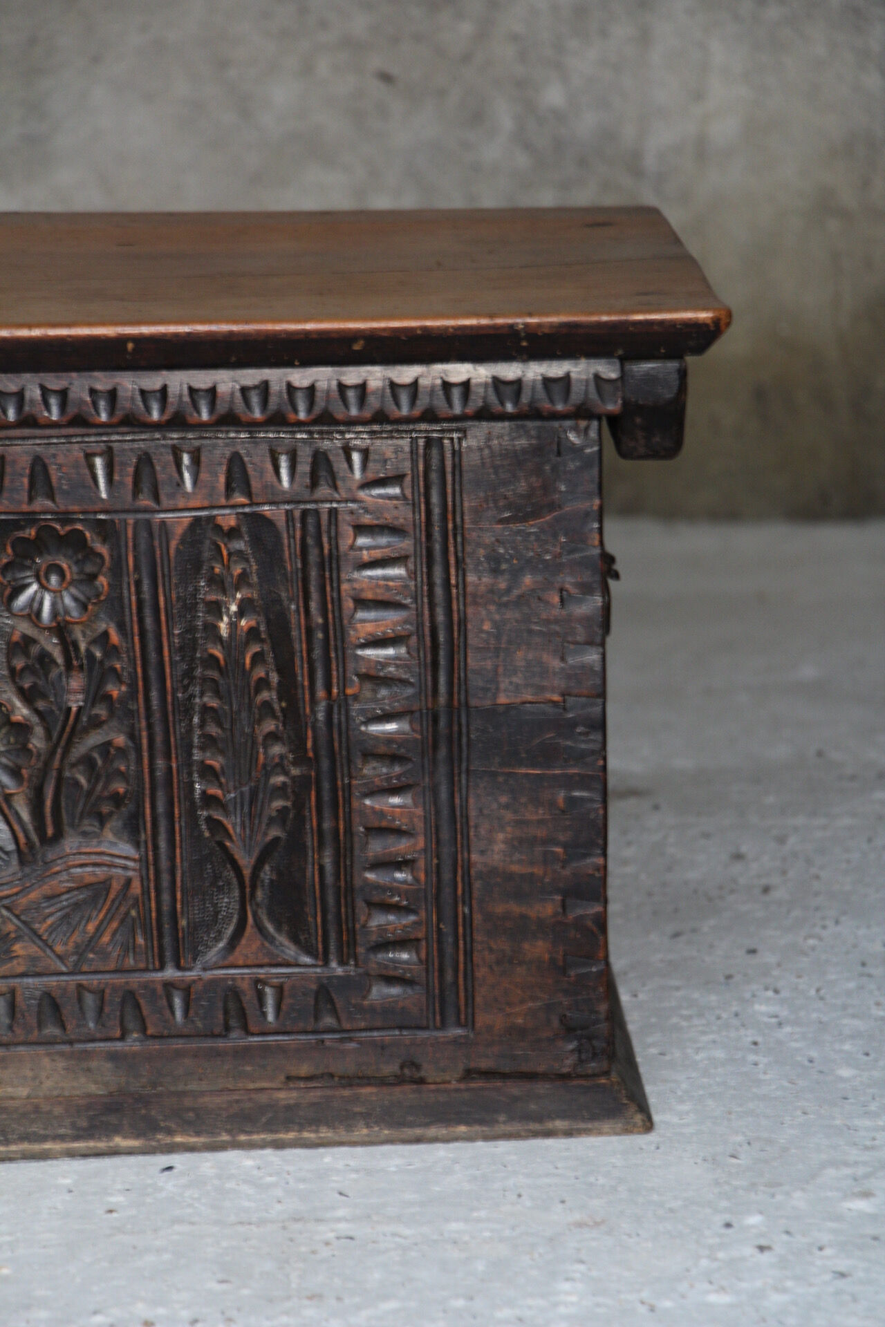 Chest carved solid wood France 18th