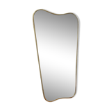 Miroir irrégulier organique trapèze barbier vintage Éden laiton doré