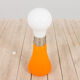 Brillo floor lamp by Carlo Nason for Mazzega in white and orange Murano glass
