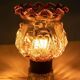 Vintage table lamp in Swedish coloured glass, glass table lamp.