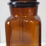 Series of 4  amber glass jars 70