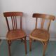 Pair of wooden bistro chairs