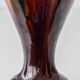 Belgian Art Deco Ceramic Table Lamps, Pair, Flambé Drip Glaze, New Silk Shades