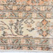 Tapis floral orange vintage, 340x85cm