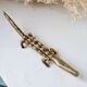 Stylized brass crocodile