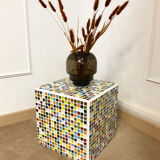 Multicolored ceramic cube