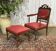 Breton armchair and its footrest from the 1930s.