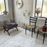 Empire style marble and mahogany coffee table