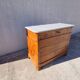 Commode style Louis Philippe en bois et marbre blanc