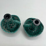 Set of two lamp bases, ceramic candlestick.
