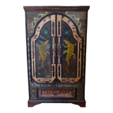 Bali furniture (sideboard) in polychromed banana leaves 54 x 91 x 38 cm