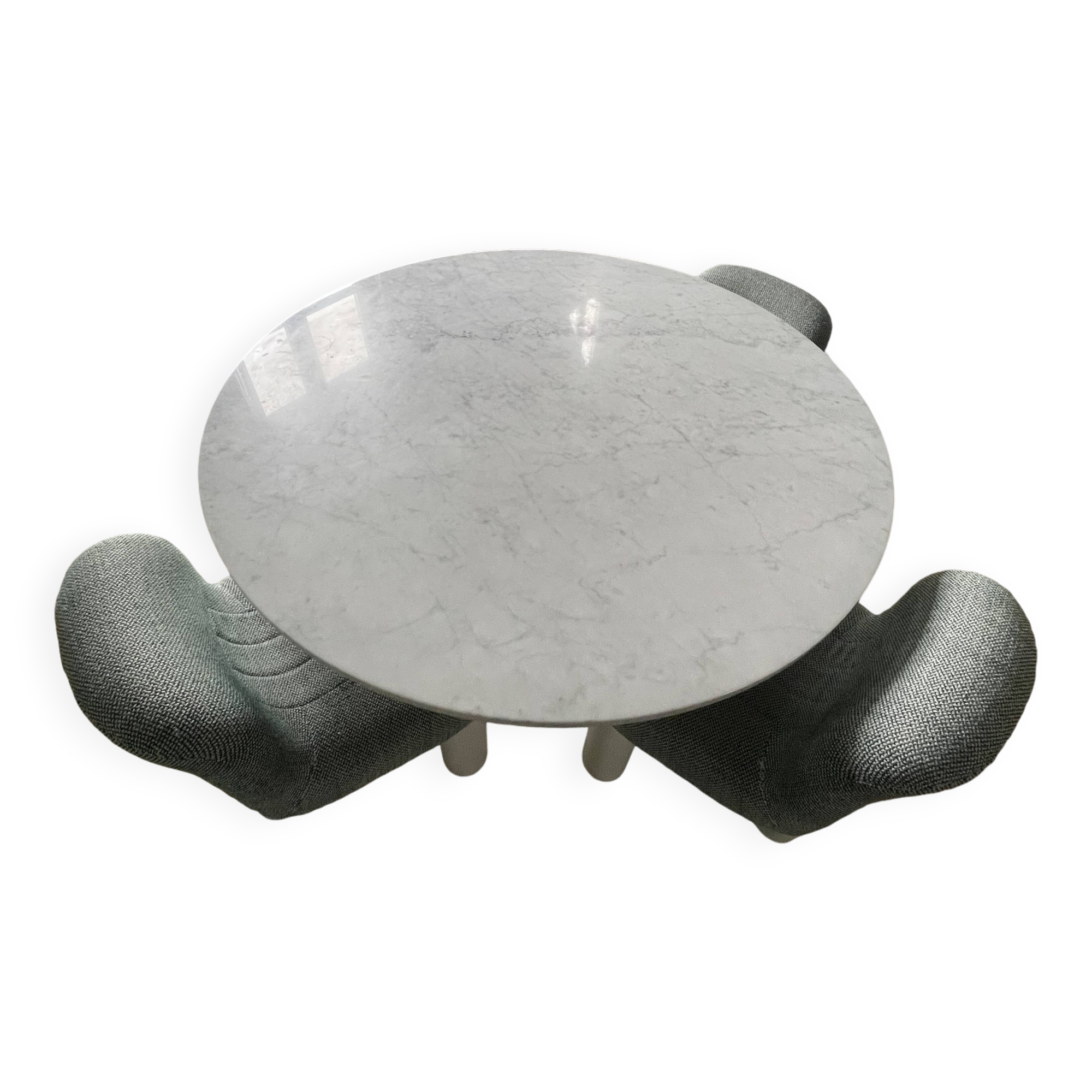 Arflex Carrara white marble dining table