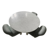 Table à manger en marbre blanc Carrara de Arflex
