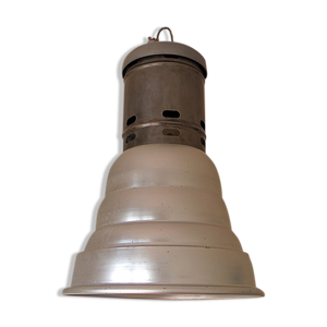 Lampe d'entrepôt SNCF en acier,