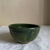 Green glazed terracotta bowl