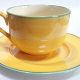 Petit déjeuner Luneville jaune tasse et sous tasse