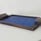 Art deco cathedral glass serving tray 1940s/1950s