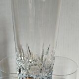 Six vintage crystal long drink juice glasses