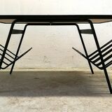 Low table 60s black and wood