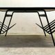 Table basse années 60 noir et bois