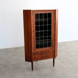 Vitrine vintage | Meuble d'angle | Années 1960 | Danois (2)