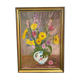 bouquet of flowers - oil or acrylic on canvas, signed Collot Bernard 1982