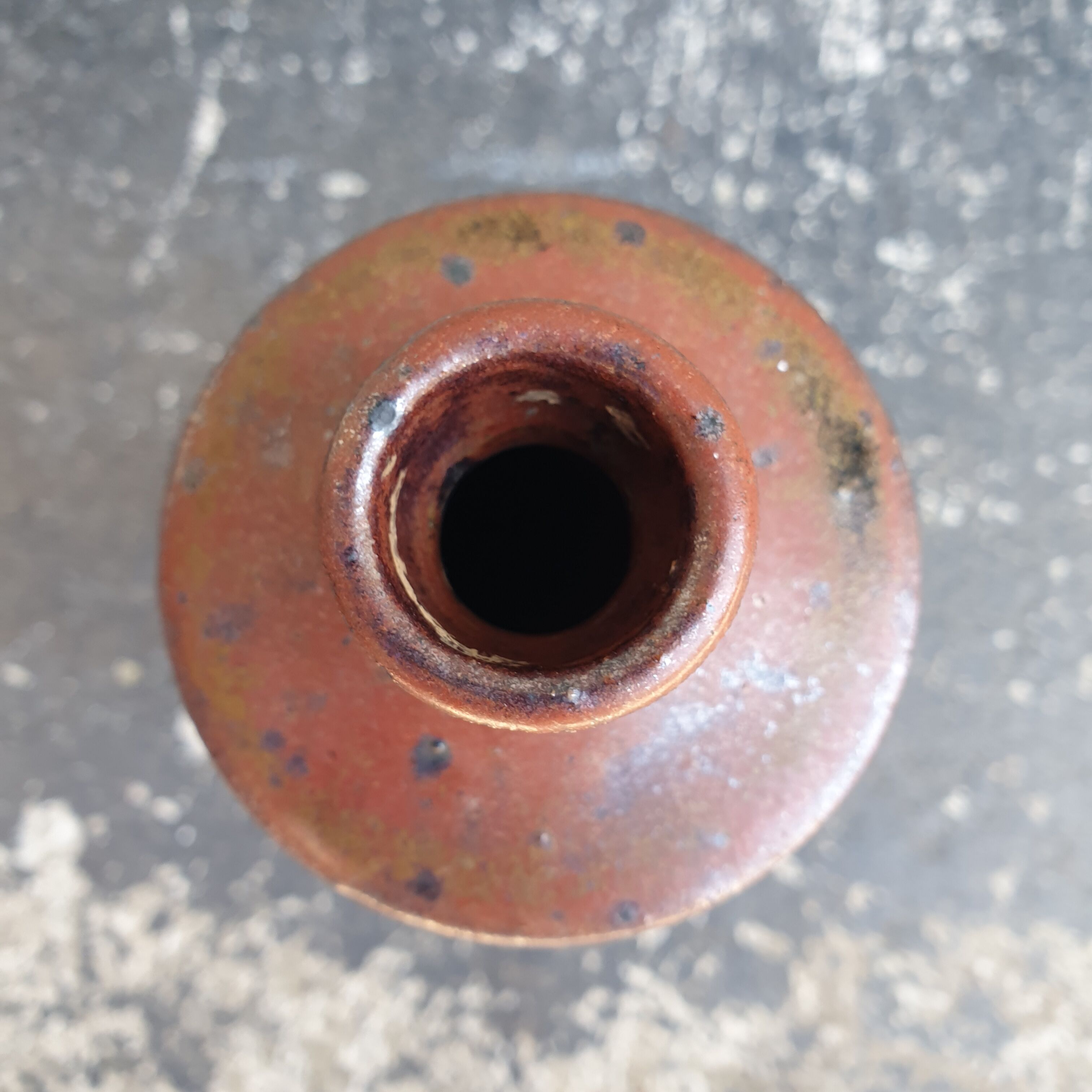 Old bottle in pyrity sandstone