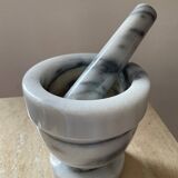 Carrara marble mortar and pestle