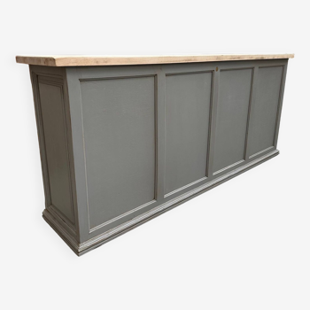 Large gray patina store counter