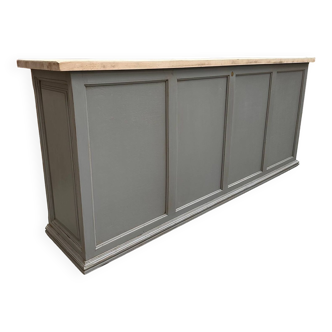 Large gray patina store counter