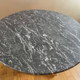 Empire style pedestal table, black marble top