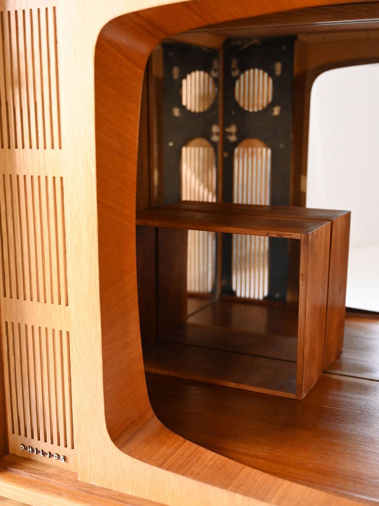 Meuble bar scandinave vintage en teck, années 1950